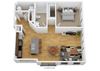 1 Bedroom H 1 Bath Floor Plan 1 Bedroom H 1 Bath Floor Plan at Monmouth Row Apartments, Newport, 41071